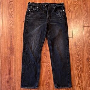 American Eagle Black Distressed Jeans
